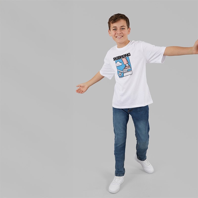 Brave Soul Drenge slim fit jeans mellemblå - Billede 3