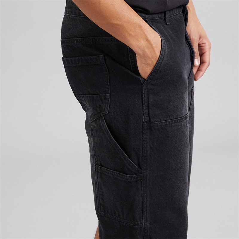 Brave Soul Herre Carpenter Shorts med Løst Fit Charc - Billede 3