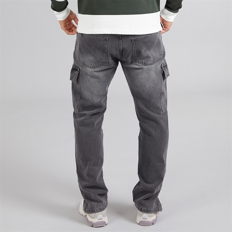Brave Soul Herre Loose Fit Cargo Jeans Grå - Billede 2