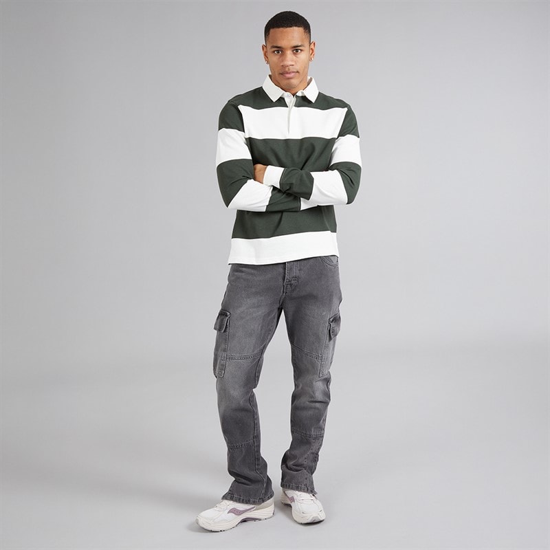 Brave Soul Herre Loose Fit Cargo Jeans Grå - Billede 4