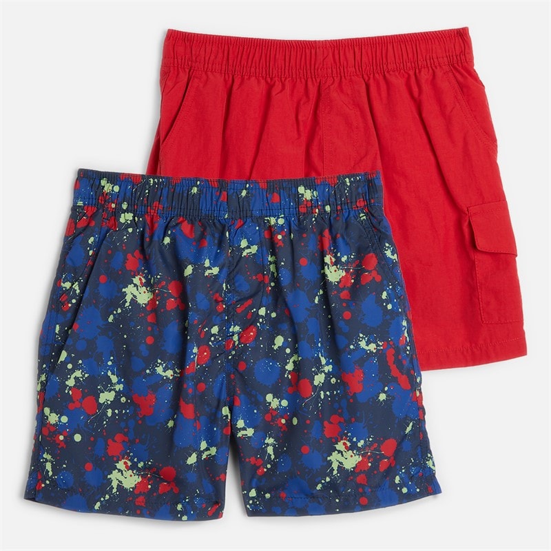 Brave Soul Drenge To pak Svømme shorts Rød/Multi print Red + Multi Print