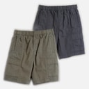 Brave Soul Drenge To Pak Cargo Shorts Navy/Grå Navy / Grey