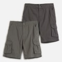 Brave Soul Drenge to pak cargoshorts mørkegrå/navy Dark Grey / Navy