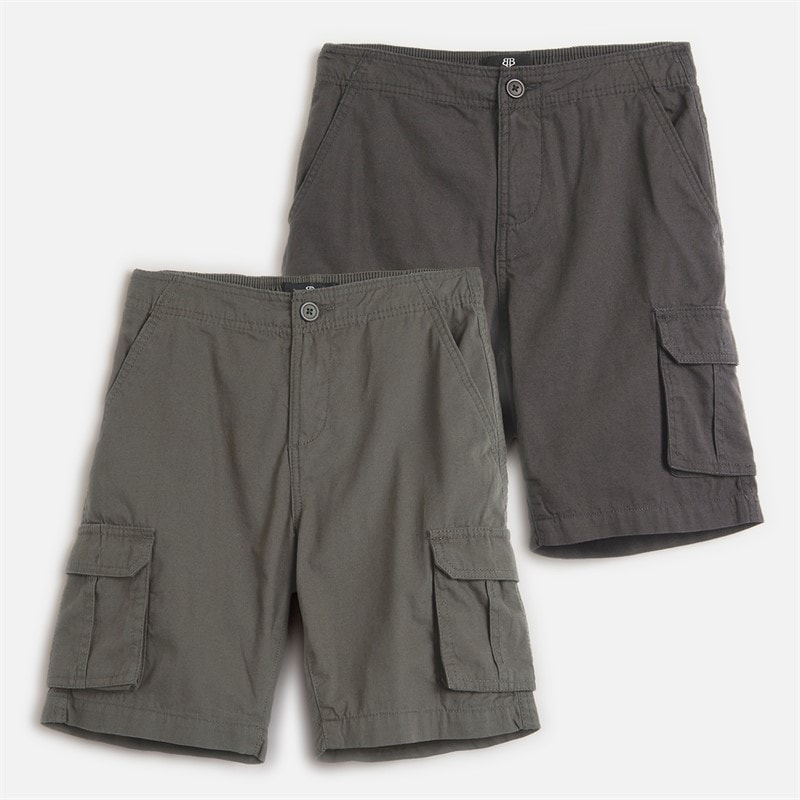 Brave Soul Drenge to pak cargoshorts mørkegrå/navy Dark Grey / Navy