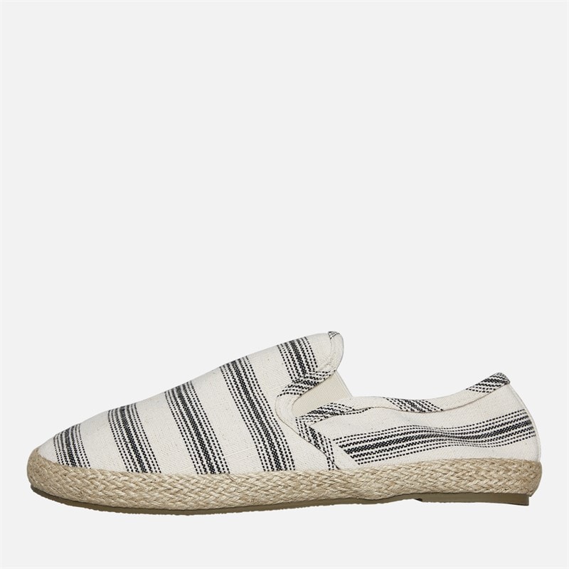 Brave Soul Herre Yacht Espadriller Creme/Sort Stribe Cream/ Black