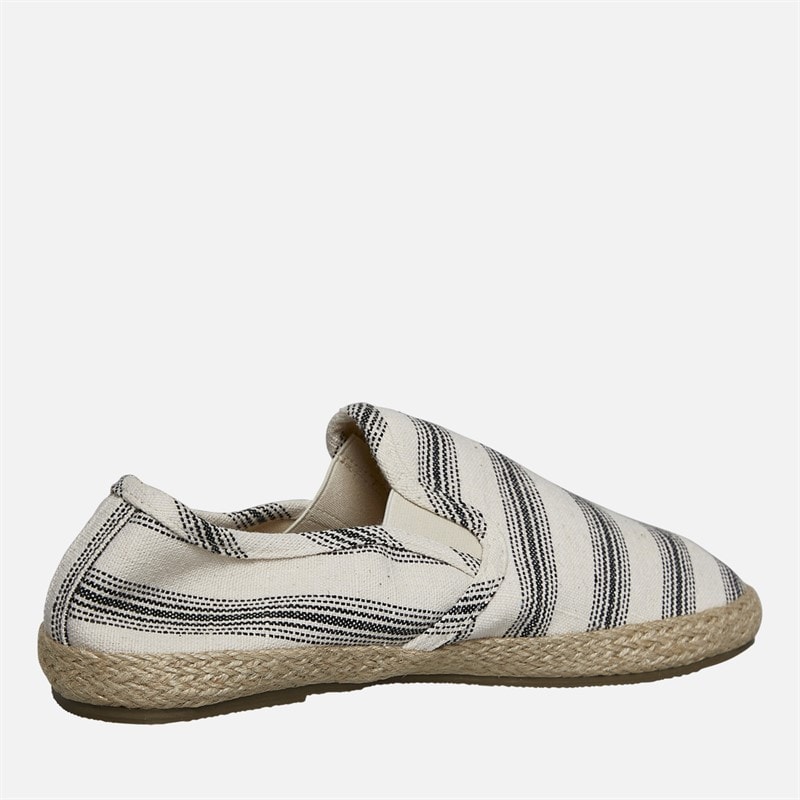 Brave Soul Herre Yacht Espadriller Creme/Sort Stribe Cream/ Black - Billede 5
