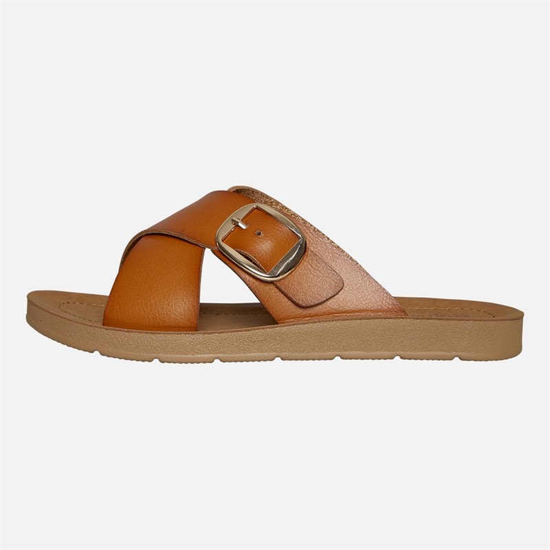 Brave Soul Dame Krydsrem Sandaler Tan - Billede 2