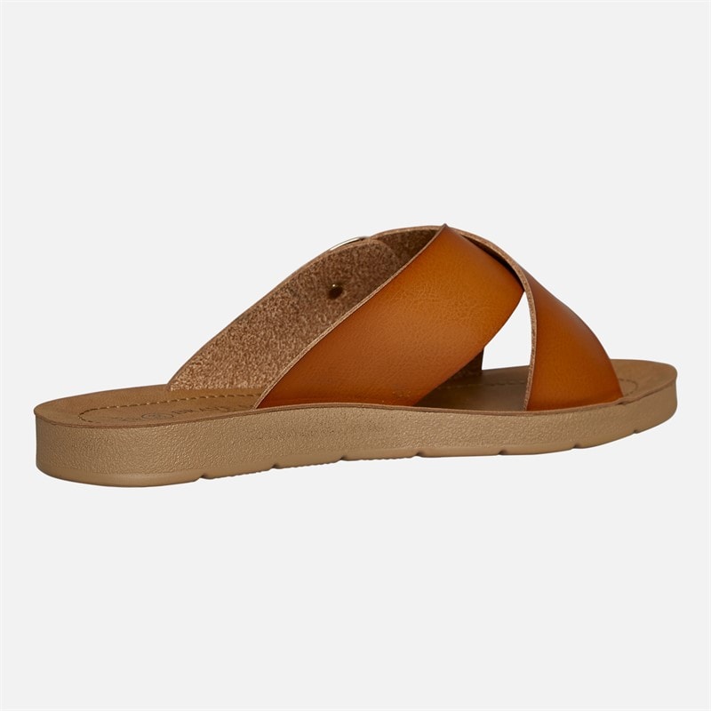 Brave Soul Dame Krydsrem Sandaler Tan - Billede 5