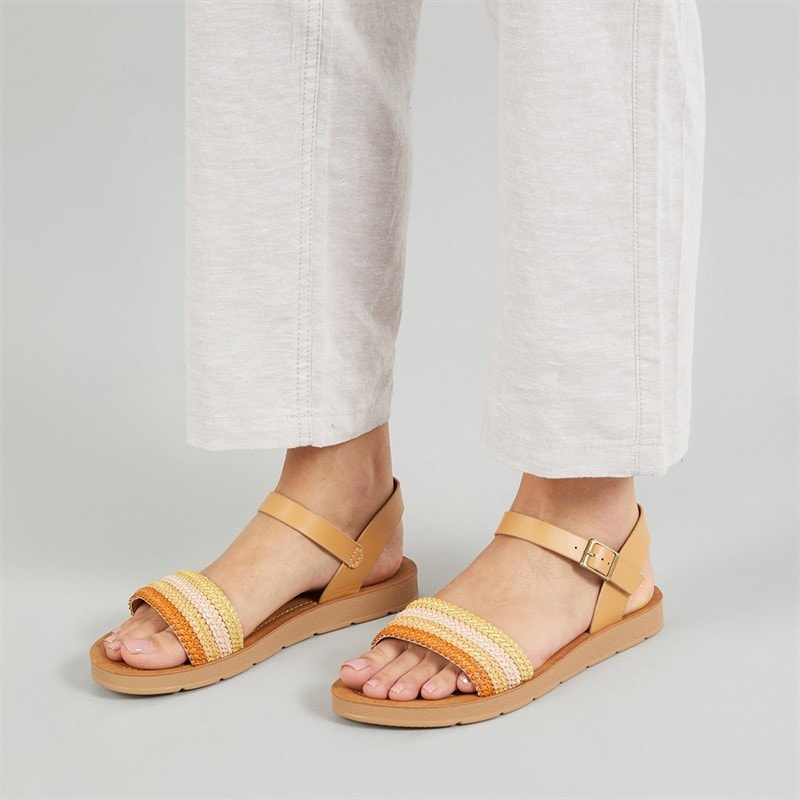 Brave Soul Dame Patti Ankelrem Sandaler Tan/Multi - Billede 1