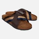 Brave Soul Herre Marvin Krydsrem Sandaler Brun/Navy/Sand