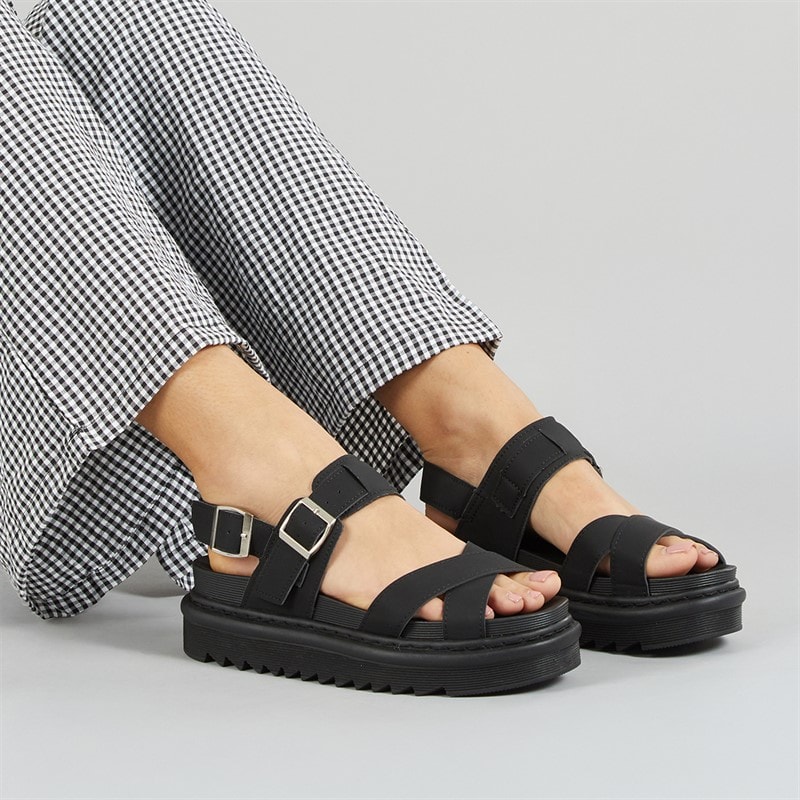 Brave Soul Dame Debbie ankelrem sandaler Sort - Billede 1