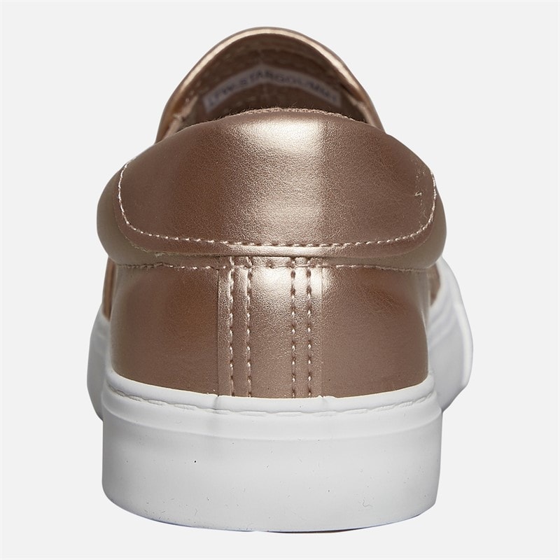 Brave Soul Dame Ster Gevatter Slip On Trænere Rose Gold Metallic - Billede 4
