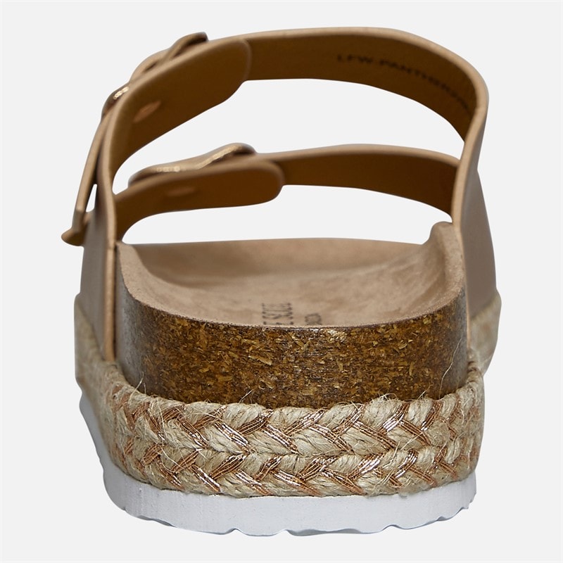 Brave Soul Dame Pantha 2 Dobbelt Spænde Platform Sandaler Rose Gold Metallic - Billede 4