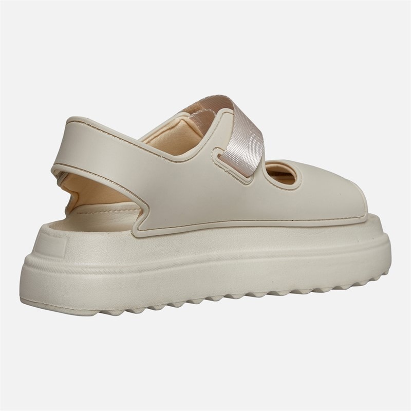 Brave Soul Dame sandaler med ankelrem og kraftig sål Cream - Billede 5