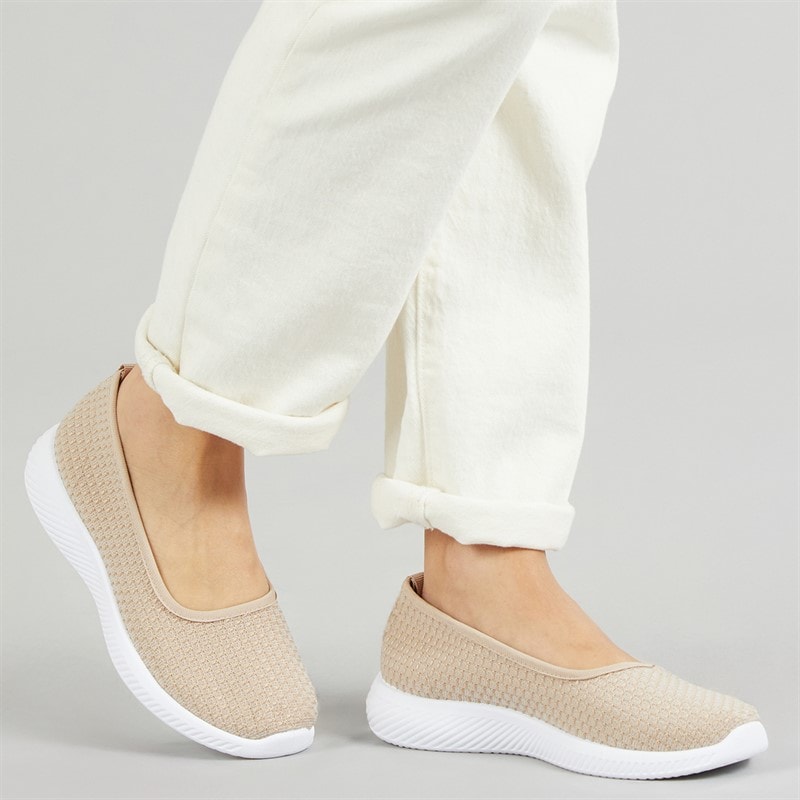 Brave Soul Dame Cali slip on sko Nude