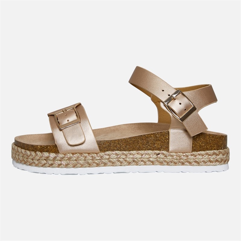 Brave Soul Dame Pantha Ankelrem Platform Sandaler Rose Gold Metallic - Billede 2