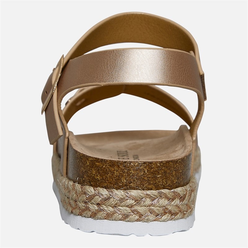 Brave Soul Dame Pantha Ankelrem Platform Sandaler Rose Gold Metallic - Billede 4