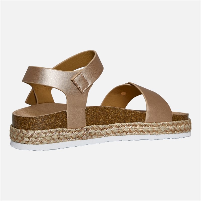 Brave Soul Dame Pantha Ankelrem Platform Sandaler Rose Gold Metallic - Billede 5