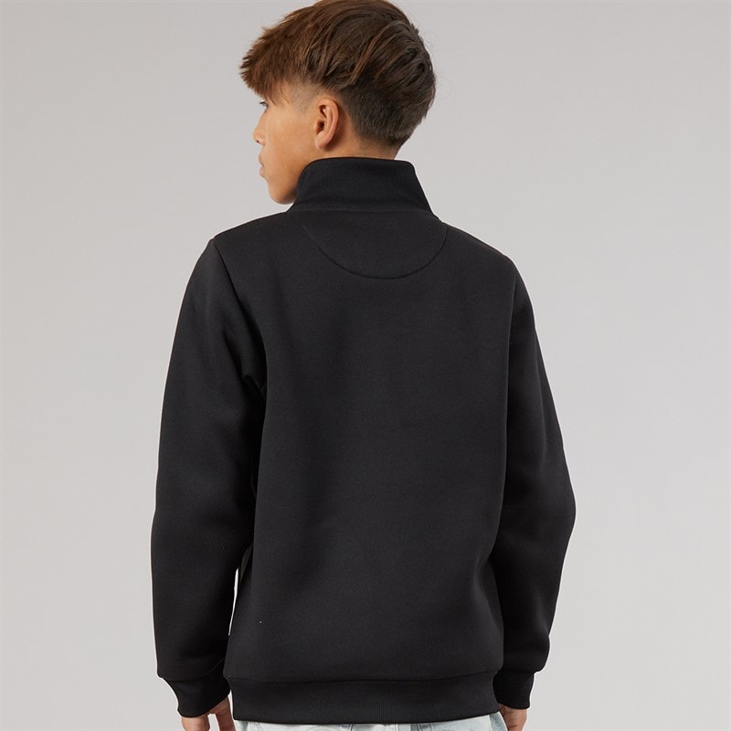 Brave Soul Drenge Idaho Quarter Zip Sweatshirt Sort - Billede 2
