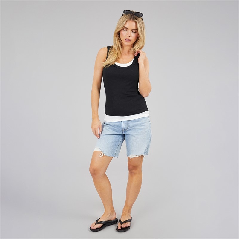 Brave Soul Dame Stella Vest Sort/Hvid - Billede 3