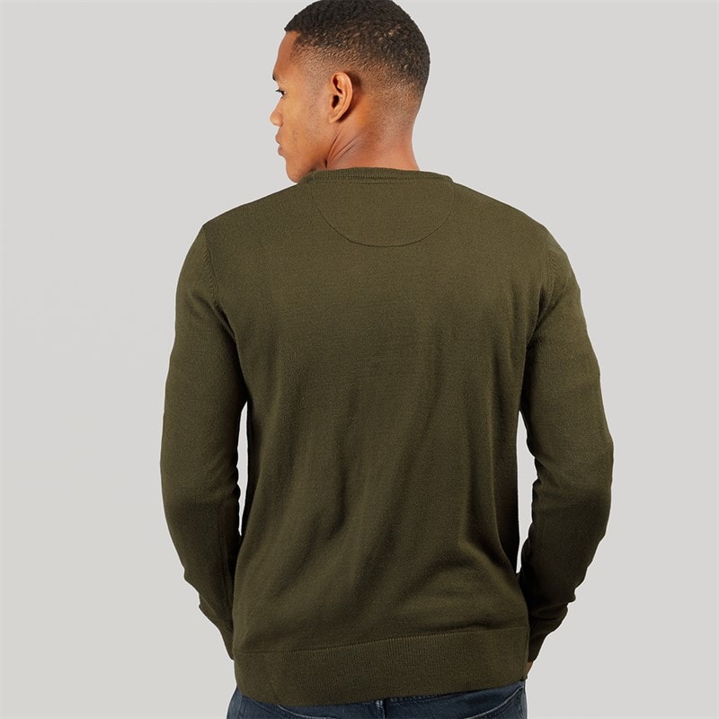 Brave Soul Herre Hybrid Strikket Sweater Khaki - Billede 2