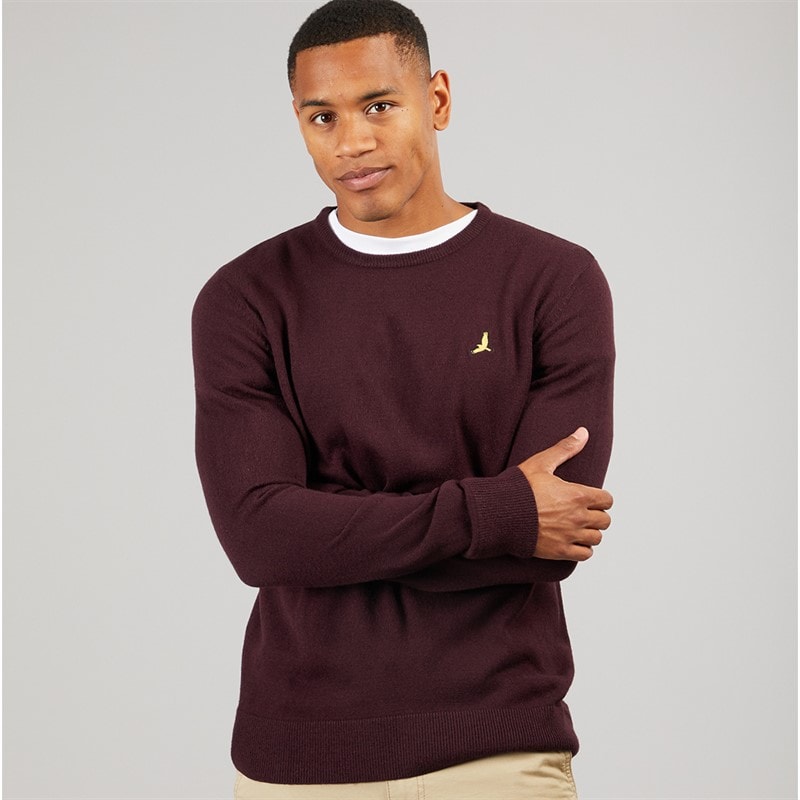 Brave Soul Herre Hybrid Strikket Sweater Oxblood - Billede 1