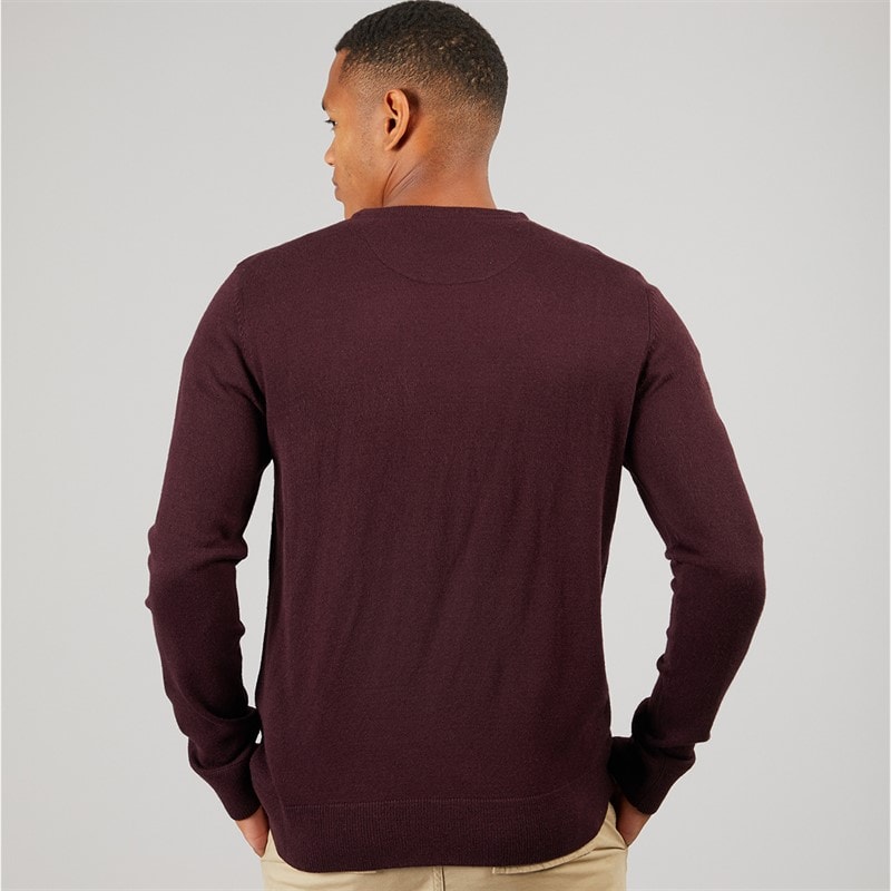 Brave Soul Herre Hybrid Strikket Sweater Oxblood - Billede 2