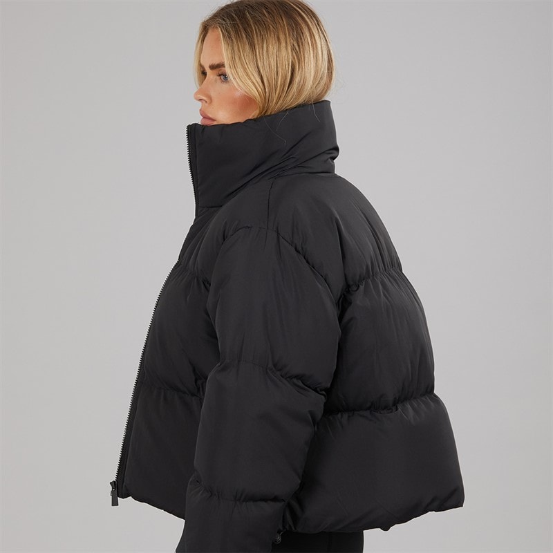 Brave Soul Dame Ramblin Kort Dunjakke Sort - Billede 2