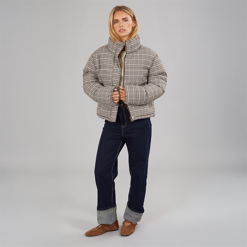 Brave Soul Dame Riva Tjekket Heritage Dunjakke Multi - Billede 3