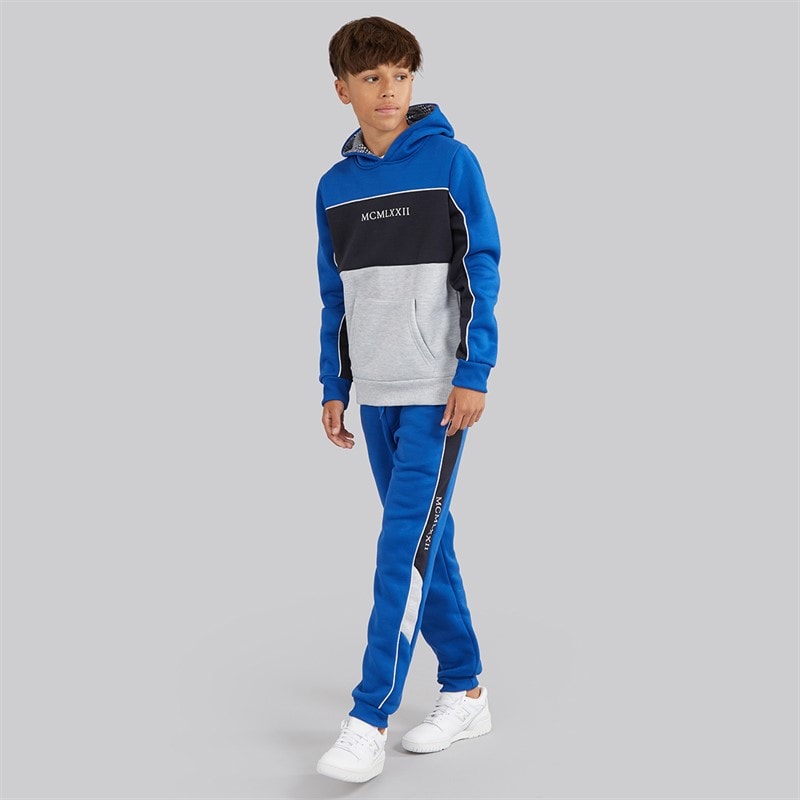 Brave Soul Drenge Parker Tracksuit Cobalt/Navy/Light Grey Marl Cobalt/Navy/Light Gery Ma - Billede 3