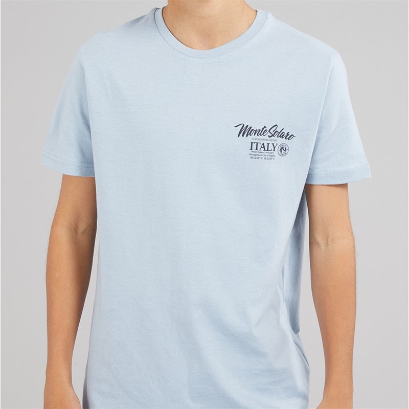 Brave Soul Drenge Solaro T-shirt Light Blue/Multi-Colour - Billede 5