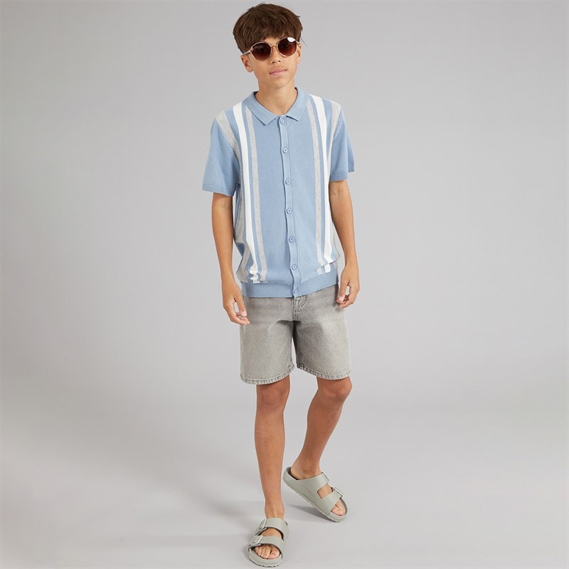 Brave Soul Drenge Woodhay Polo Shirt Steel Blue - Billede 3