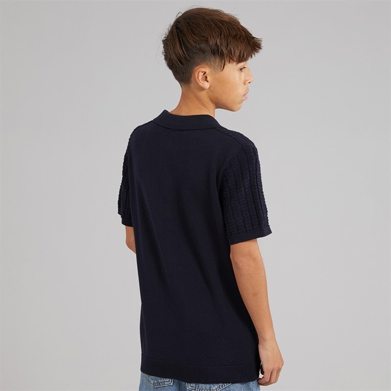 Brave Soul Drenge Seeger Polo Skjorte Navy - Billede 2