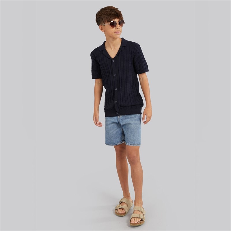 Brave Soul Drenge Seeger Polo Skjorte Navy - Billede 4