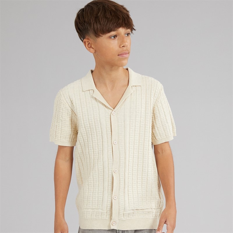 Brave Soul Drenge Seeger Polo Skjorte Ecru Marl - Billede 1