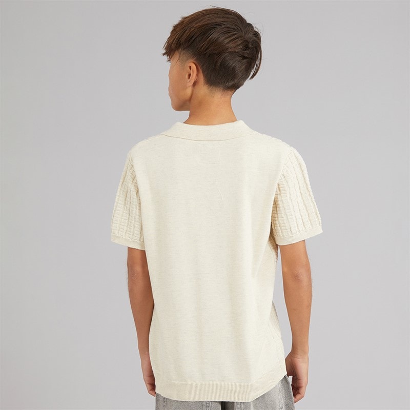 Brave Soul Drenge Seeger Polo Skjorte Ecru Marl - Billede 2
