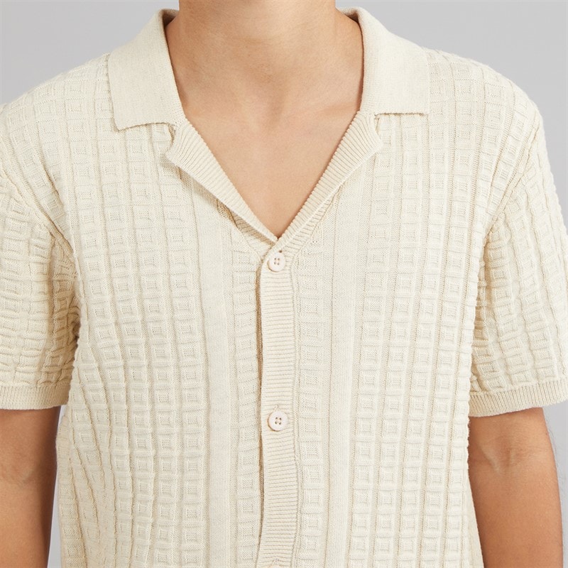 Brave Soul Drenge Seeger Polo Skjorte Ecru Marl - Billede 3