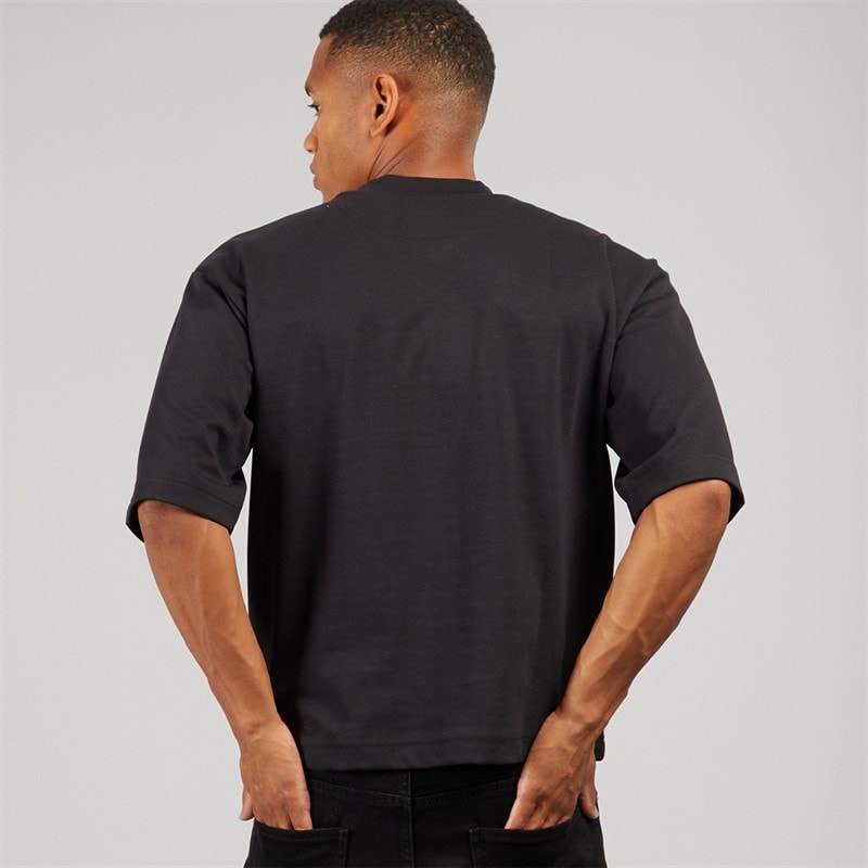 Brave Soul Herre Faust Oversized T-Shirt Jet Black - Billede 2