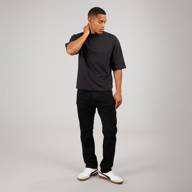 Brave Soul Herre Faust Oversized T-Shirt Jet Black - Billede 3