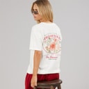 Brave Soul Dame Bloom Print T-shirt Cream