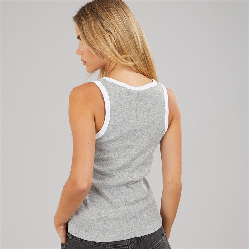 Brave Soul Dame Lucie Kontrast Vest Grey Marl/Hvid - Billede 2
