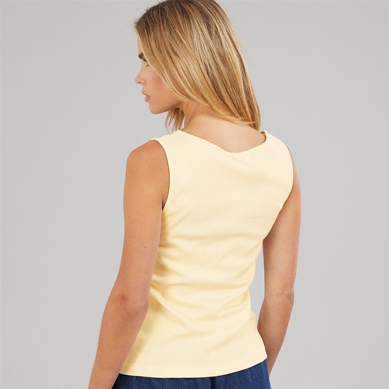 Brave Soul Dame Quantum Knap Ned Vest Pale Lemon - Billede 2