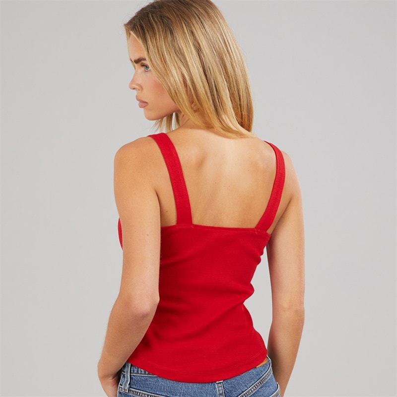 Brave Soul Dame vest med knapper Rød - Billede 2