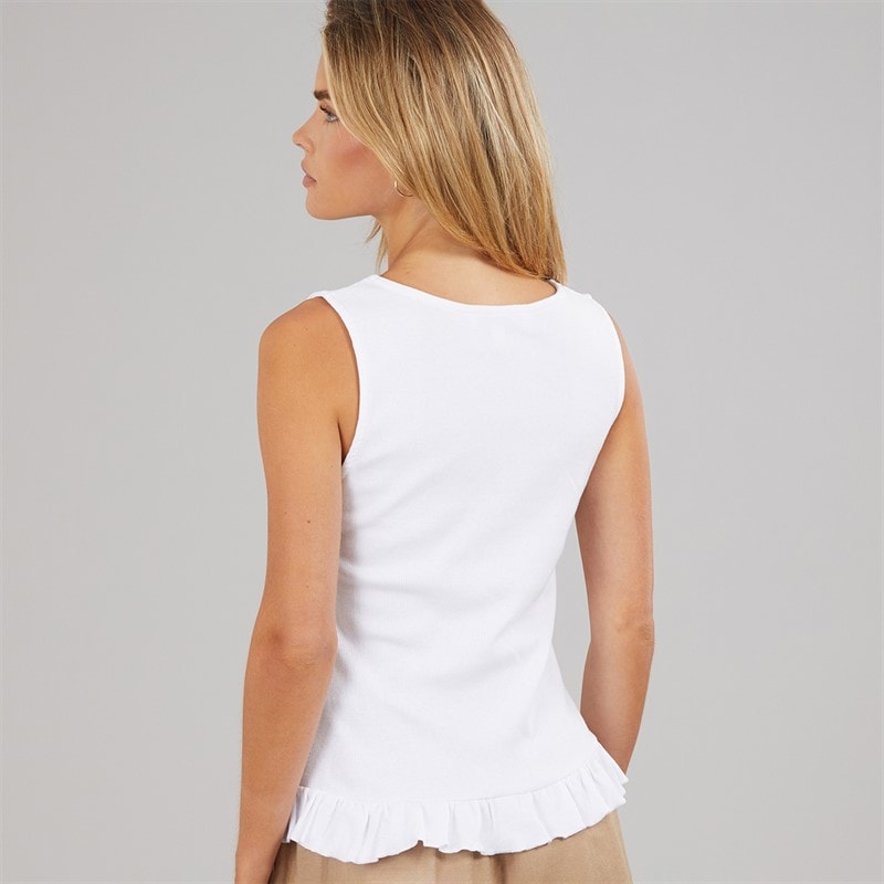 Brave Soul Dame Sweetie Flæse Top Hvid - Billede 2