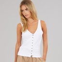 Brave Soul Dame Knap Vest Hvid White