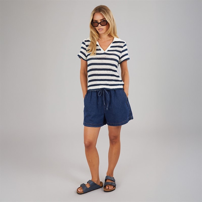 Brave Soul Dame denim shorts Indigo - Billede 3