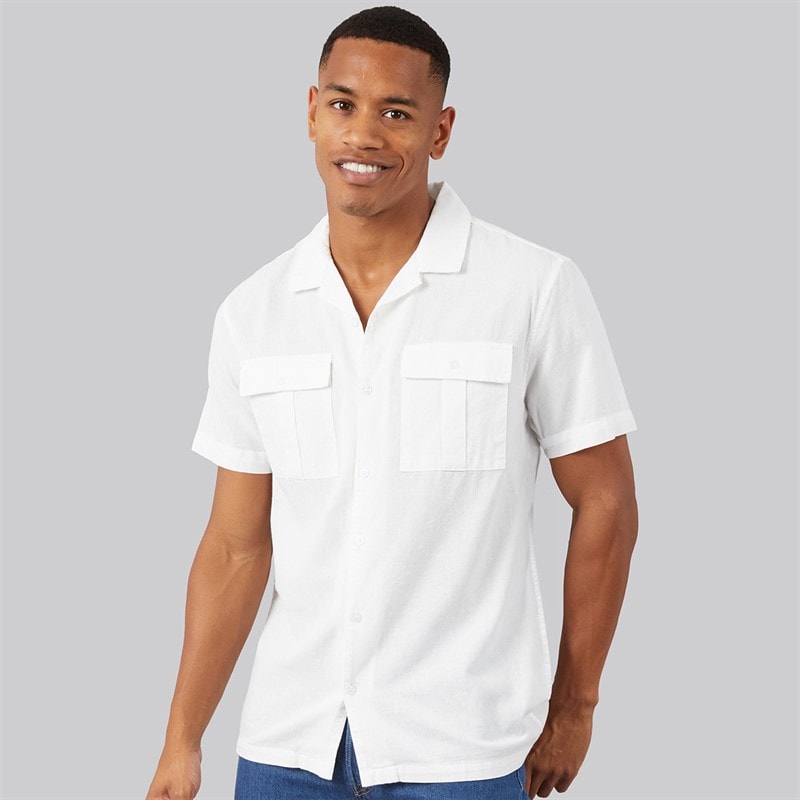 Brave Soul Herre Mikitad Skjorte Optic White - Billede 3