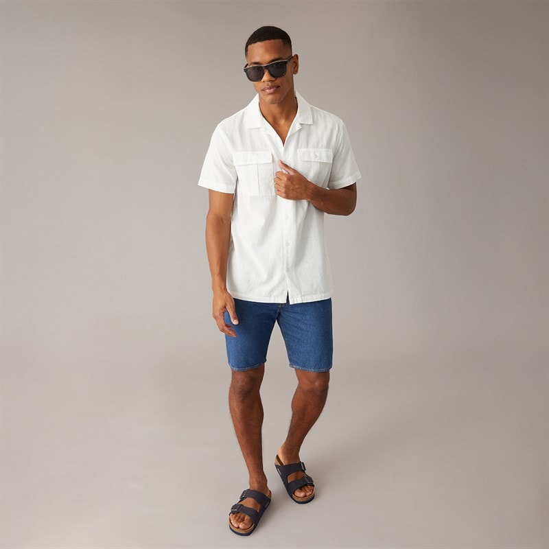 Brave Soul Herre Mikitad Skjorte Optic White - Billede 4