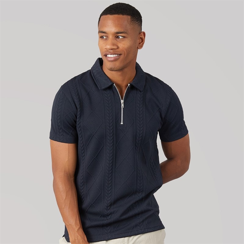 Brave Soul Herre Renix Polo Skjorte Mørkeblå Dk Navy - Billede 1