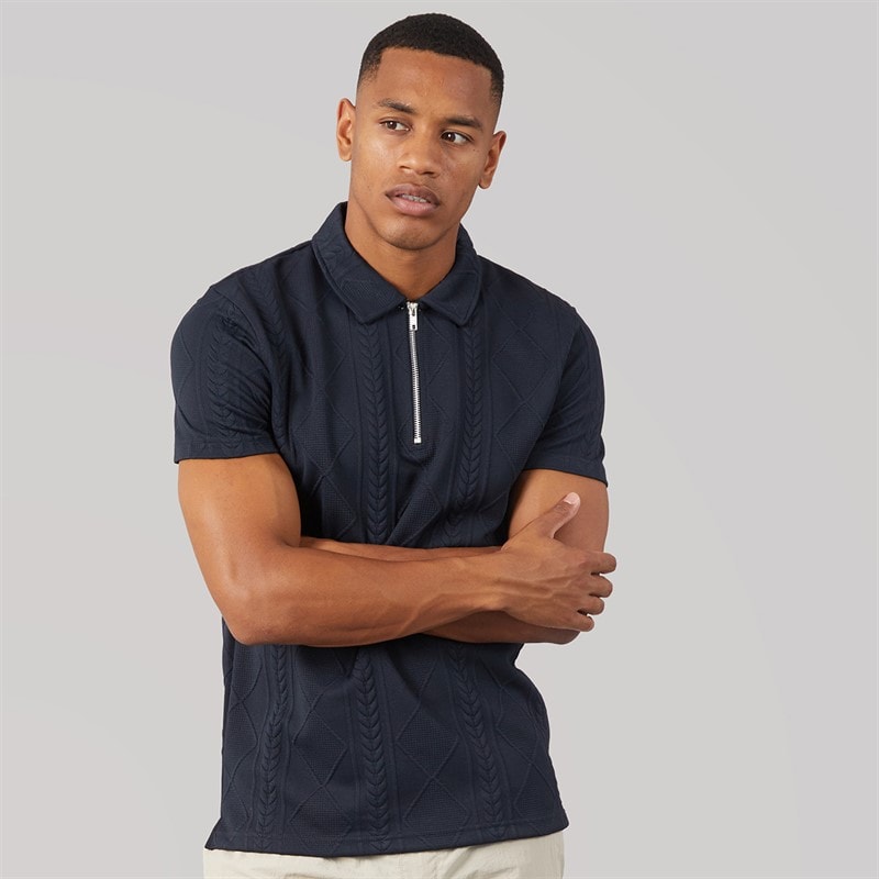 Brave Soul Herre Renix Polo Skjorte Mørkeblå Dk Navy - Billede 3